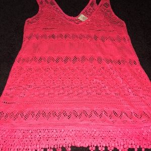 Coral swimsuit cover- up